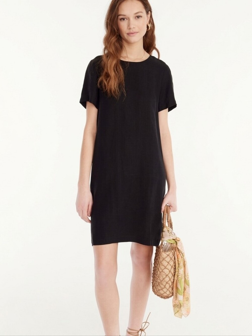 J. Crew Cupro T-shirt Black dress